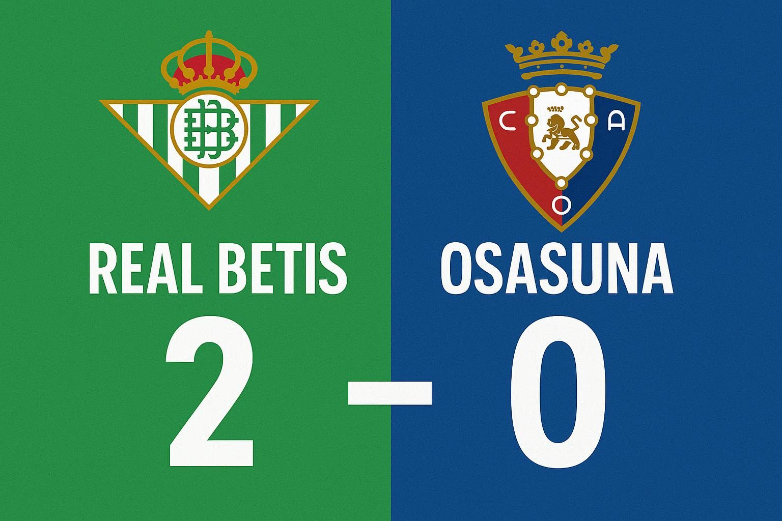LaLiga: El Real Betis castiga los errores de Osasuna y se acerca a la Champions